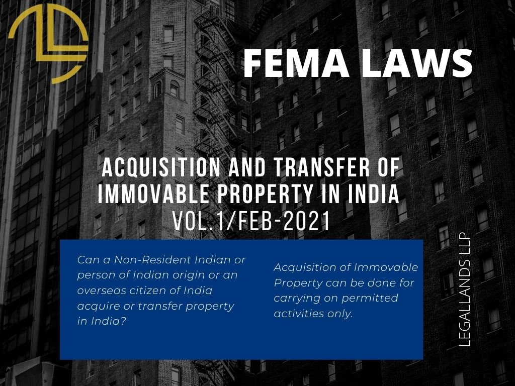 Acquisition and Transfer of Immovable Property in India, Nri Resident in India