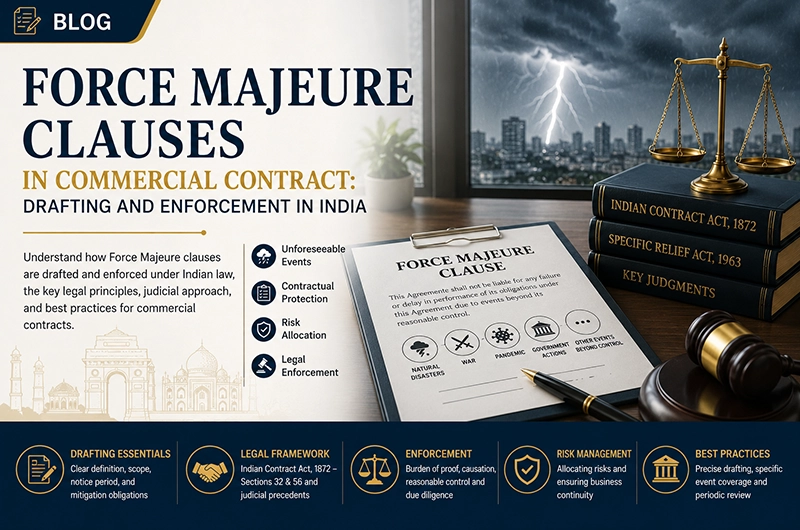 Force Majeure Clauses In Commercial Contract: Drafting And Enforcement In India
