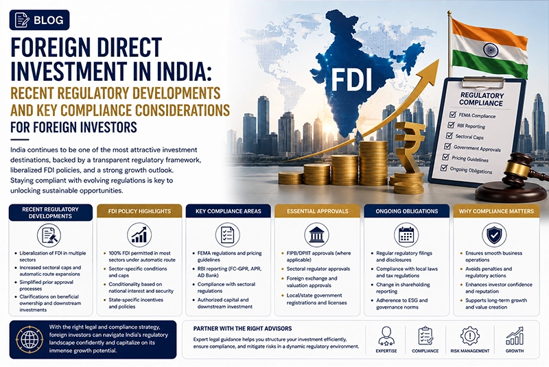 Foreign Direct Investment In India: Recent Regulatory Developments And Key Compliance Considerations For Foreign Investors